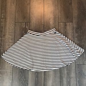 PINK Black and White Striped Skirt